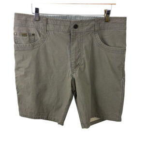 Kuhl Revolvr Mens Size 36 Hiking Shorts 9 1/2" Inseam Vintage Patina Dye Brown